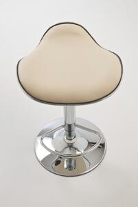 Barové židle Lega bez opěráku - SET 2 ks, krémová