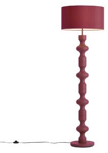 Retro stojací lampa švestková s látkovým stínidlem 160 cm - Captain