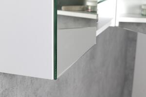 Bruckner NEON koupelnová galerka, oboustranné zrcadlo, 600x665mm, bílá