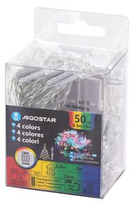 Aigostar - LED Venkovní řetěz 50xLED/8 funkcí 3xAA 5,3m IP44 multicolor