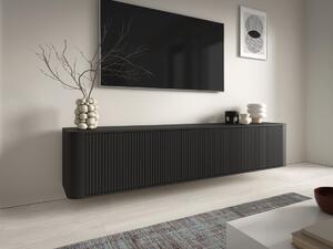 Závěsný TV stolek Trenza 200 cm - Černý