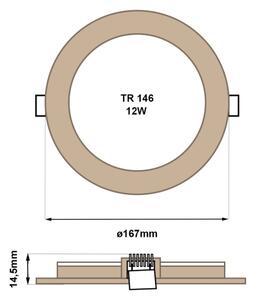 LED Podhledové svítidlo CIRCLE LED/12W/230V 4200K pr. 16,7 cm hnědá