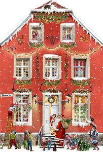 Nástěnný adventní kalendář Vánoce doma 29,5x43,5 cm