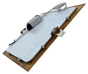 LED Podhledové svítidlo SQUARE LED/18W/230V 4200K 22x22 cm hnědá