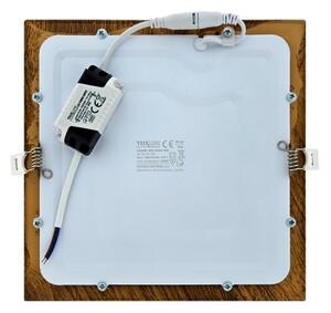 LED Podhledové svítidlo SQUARE LED/18W/230V 4200K 22x22 cm hnědá