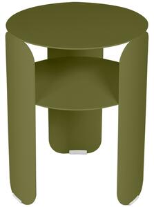 Zelený kovový zahradní odkládací stolek Fermob Bebop 35 cm - odstín pesto