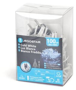 Aigostar - LED Venkovní řetěz 100xLED/8 funkcí 13m IP44 studená bílá