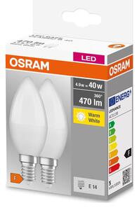 SADA 2x LED Žárovka B38 E14/4,9W/230V 3000K - Osram
