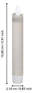 Eglo 422223 - SADA 2x LED Svíčka ANTANABE LED/1xAAA 15 cm šedá