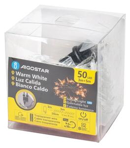Aigostar - LED Venkovní řetěz 50xLED/8 funkcí 8m IP44 teplá bílá
