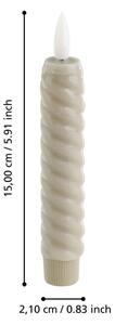 Eglo 422225 - SADA 2x LED Svíčka ANDRAFIABE LED/1xAAA 15 cm béžová