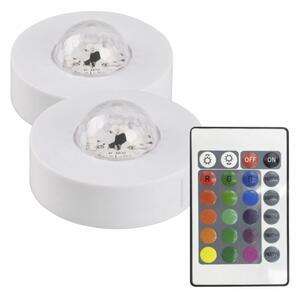 SADA 2x LED RGB Dekorační svítidlo FESTA 3xAAA/4,5V + dálkové ovládání