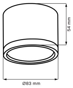 LED Stropní svítidlo MIRELLA 1xGX53/6W/230V černá