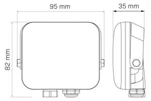 LED Venkovní reflektor MILKY LED/10W/230V 4000K IP65 černá