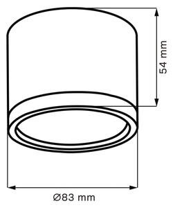 LED Stropní svítidlo MIRELLA 1xGX53/6W/230V černá/zlatá