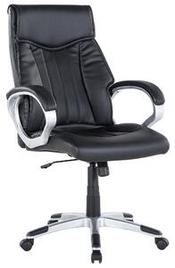 Kožená kancelářská židle černá TRIUMPH