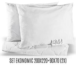 Set manželské přikrývky a polštářů Ekonomic 220x200 + 90x70 (2x) EMI
