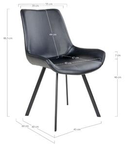 Jídelní židle MIMPHAS 2 černá