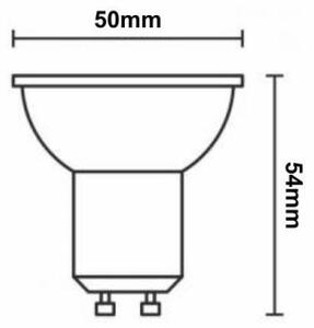 LED RGBW Stmívatelná žárovka GU10/4,5W/230V 2700-6500K Wi-Fi Tuya