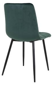 Jídelní židle MADDILFORT tmavě zelená/černá