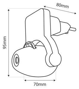 LED Dětské noční světlo s projektorem LED/0,5W/230V zelená