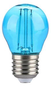 LED Žárovka FILAMENT G45 E27/2W/230V modrá