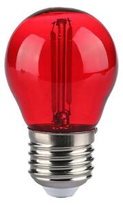 LED Žárovka FILAMENT G45 E27/2W/230V červená