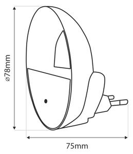 LED Noční světlo se senzorem soumraku LED/0,5W/230V bílá