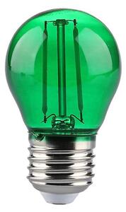 LED Žárovka FILAMENT G45 E27/2W/230V zelená