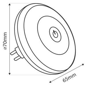 LED RGBW Noční světlo LED/1W/230V bílá