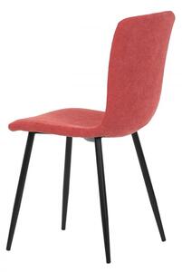 Židle jídelní, červená látka, černý kov DCL-964 RED2