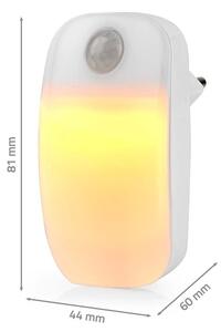 Nedis LNLW10WT - LED Orientační svítidlo se senzorem do zásuvky LED/0,55W/230V