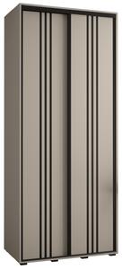 Šatní skříň INDIRA 6 - 110/60 cm, kašmír / černá