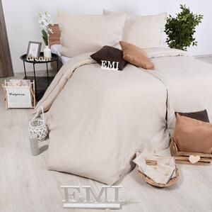 Lněné povlečení Natur hnědé EMI, Standardní set jednolůžko obsahuje 1x 140x200 + 1x 70x90