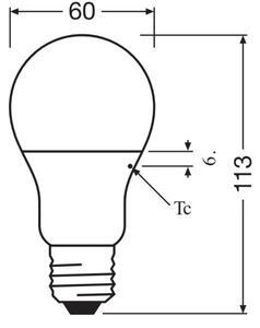 LED Žárovka A60 E27/8,5W/230V 2700K - Osram