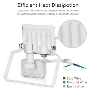Aigostar - LED Reflektor se senzorem LED/10W/230V 4000K IP65 bílá