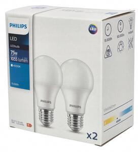 SADA 2x LED Žárovka Philips A60 E27/10W/230V 4000K