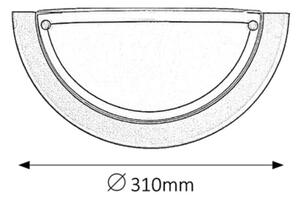 Rabalux 5163 - Nástěnné svítidlo UFO 1xE27/60W/230V