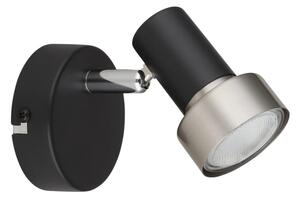 Globo 57917-1N - Nástěnné bodové svítidlo MASON 1xGU10/25W/230V černá/stříbrná