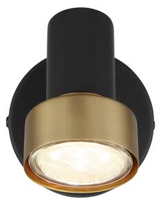 Globo 57917-1G - Nástěnné bodové svítidlo MASON 1xGU10/25W/230V černá/zlatá