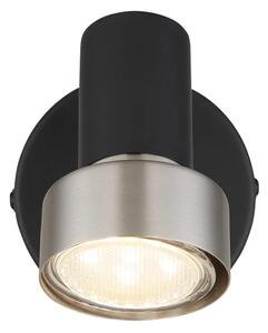 Globo 57917-1N - Nástěnné bodové svítidlo MASON 1xGU10/25W/230V černá/stříbrná