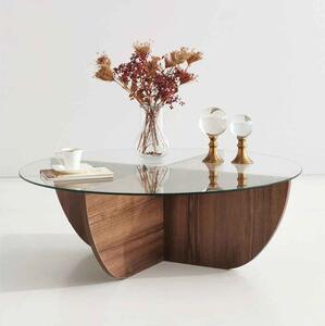 Designový konferenční stolek Balesego 90 cm vzor ořech