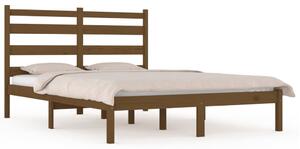 Rám postele medový masivní borovice 120 x 190 cm malé dvojlůžko