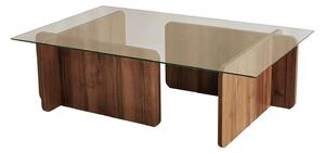 Designový konferenční stolek Belicia 105 cm vzor ořech