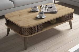 Designový konferenční stolek Baina 105 cm vzor dub
