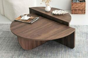 Designový konferenční stolek Baltenis 90 cm vzor ořech