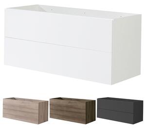 Mereo, Aira, koupelnová skříňka 121 cm, bílá, dub, šedá, CN743S