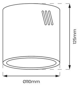 LED Bodové svítidlo GEORGE 1xE27/6W/230V pr. 11 cm černá