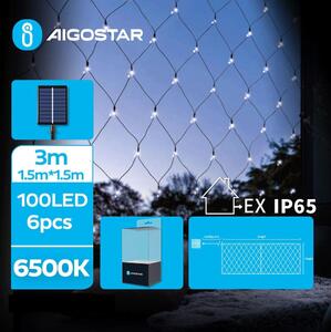 Aigostar - LED Solární řetěz 100xLED/8 funkcí 4,5x1,5m IP65 studená bílá