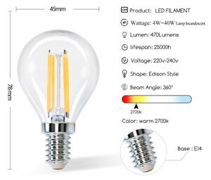 LED Žárovka G45 E14/4W/230V 2700K - Aigostar